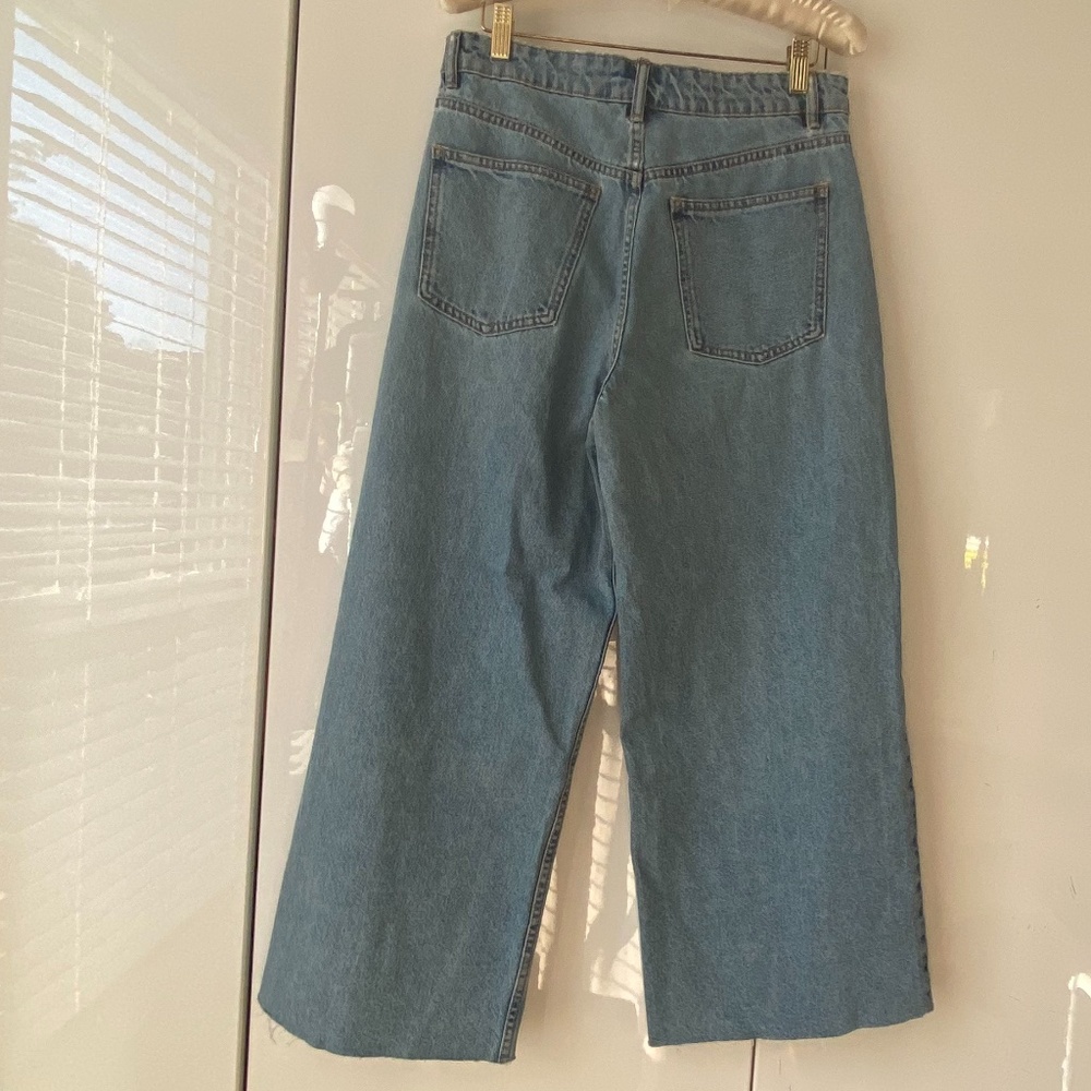 NWOT Zara Hi-Rise Culotte Jeans Blue 28 - Picture 5 of 6